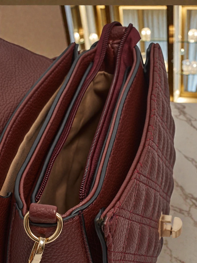 Sac à Main pour Femmes Luna Bordeaux Écologique Élégant pour Tous les Jours