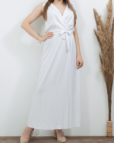 Maxi robe blanche pour femme - Vêtements