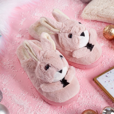 Chaussons roses avec lapin Masia - Chaussures 1