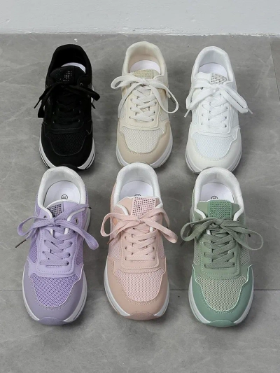 Royalfashion Baskets de sport à plateforme pour femmes Revided
