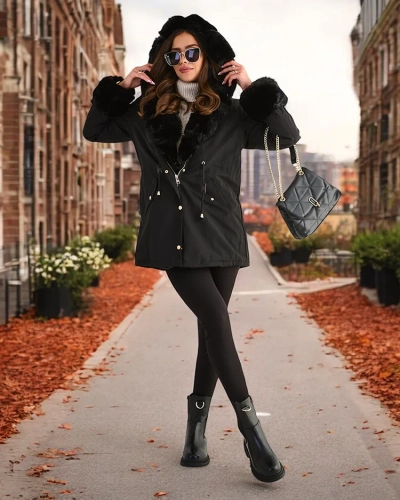 Royalfashion Long manteau pour femme