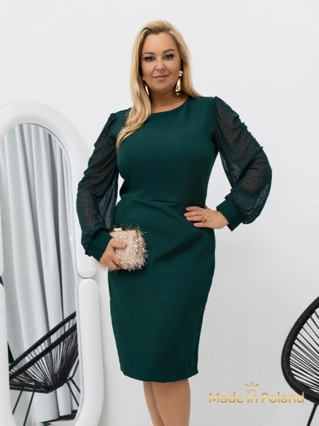 Élégante mini-robe pour femmes avec manches en résille Evilla