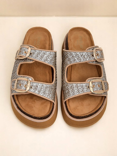 Royalfashion Mules à plateforme pour femmes Nora Woven