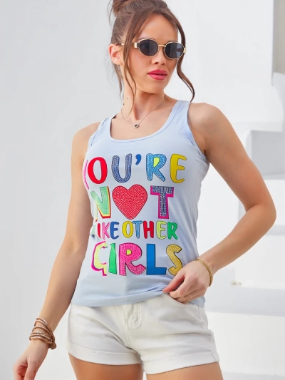 Débardeur en coton pour femmes Royalfashion avec bretelles et imprimés