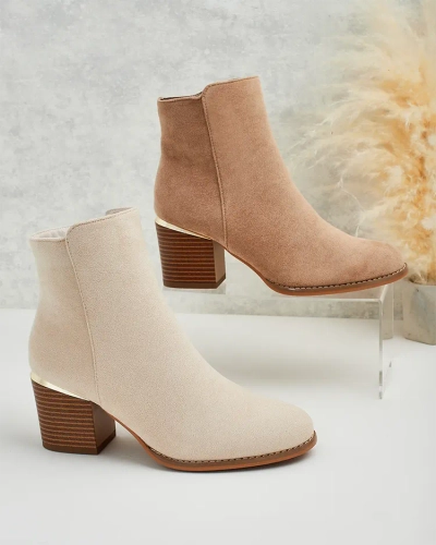 Royalfashion Bottes basses à talon aiguille pour femmes Traestra