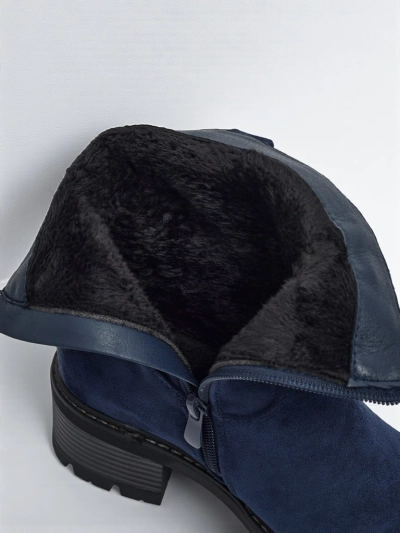 Bottines hautes pour femmes en éco-daim Carmine