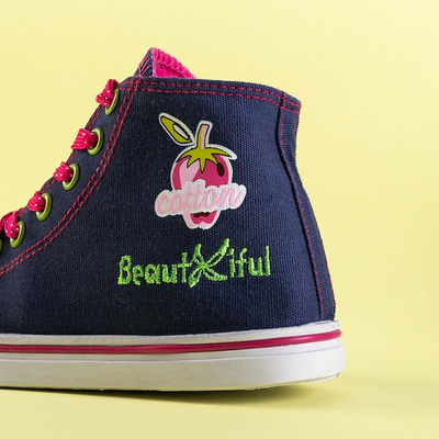 Baskets montantes enfant bleu marine Tomoko - Footwear