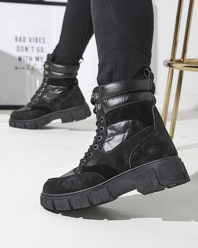 Bottes de trappeur isolées noires pour femmes Kasemi- Footwear