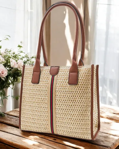 Sac d'été pour femmes en paille Royalfashion Large