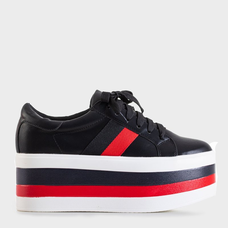 OUTLET Chaussures de sport pour femmes noires sur une plate-forme épaisse Jemita - Footwear