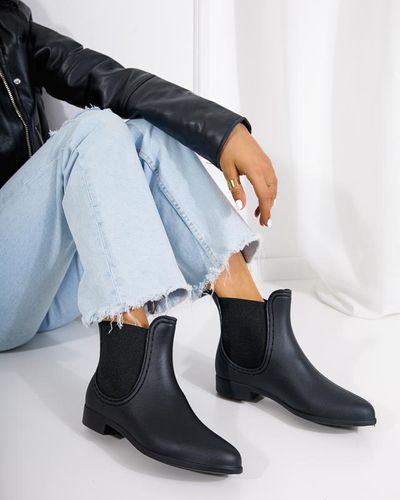 Bottes wellington mates Osehi noires à bout en amande - Footwear