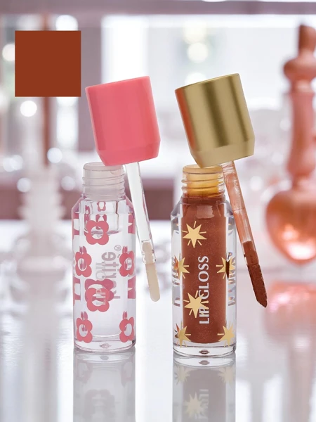 Brillant à lèvres à paillettes et brillant à lèvres transparent 2 en 1 Soft Blush