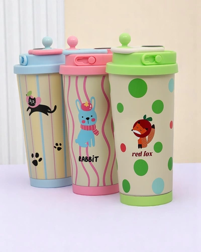 Royalfashion Tasse thermale avec bec et capteur de température Animaux Mignons