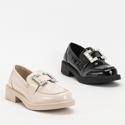 Chaussures femme beiges avec cristaux Larri - Chaussures