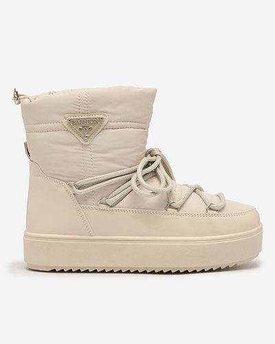 Royalfashion Bottes à enfiler pour femmes bottes de neige a'la en beige Nevsone