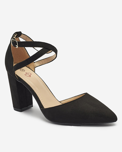 Escarpins noirs pour femmes sur un poteau Amagy- Footwear