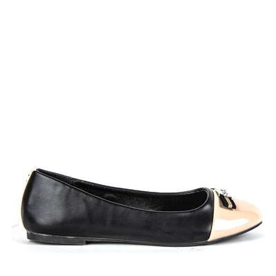 Ballerine fille noire et beige Vals - Chaussures