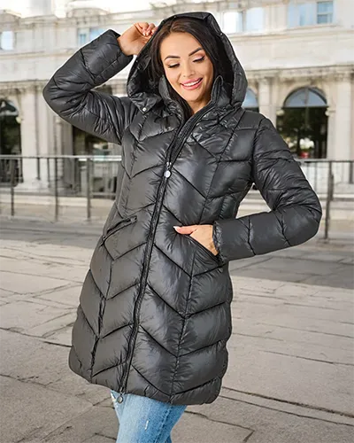 Royalfashion Veste matelassée d'hiver pour femmes