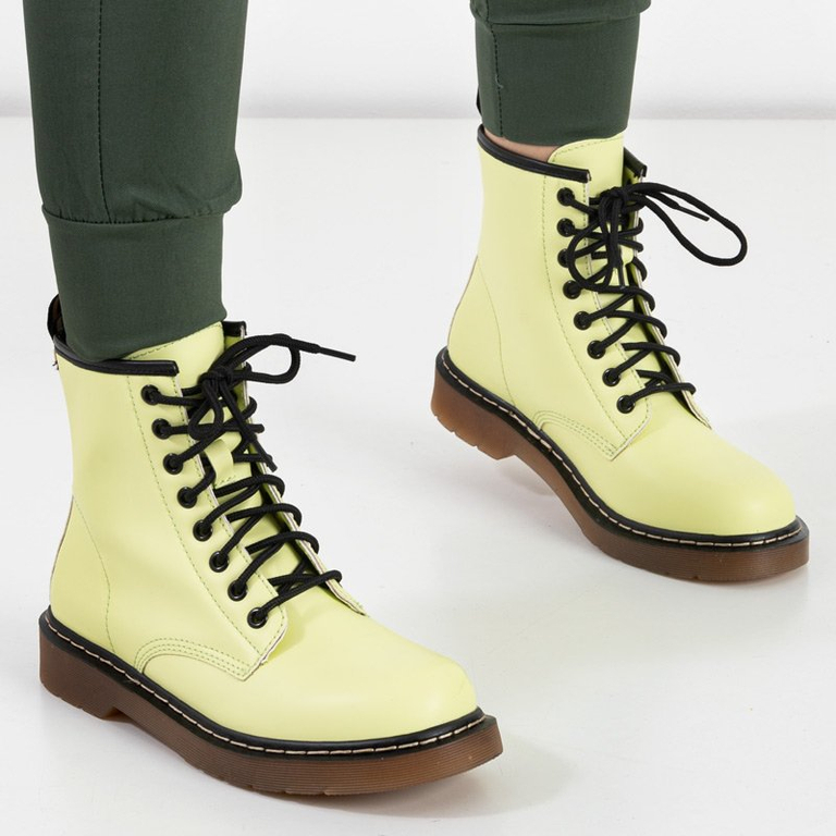 Bottines à lacets Ornika jaunes pour femmes Chaussures jaune