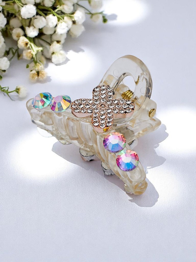 Royalfashion Barrette à cheveux avec strass Crystal Charm