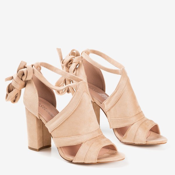 Sandales à talons hauts beiges avec tige Lastina - Footwear