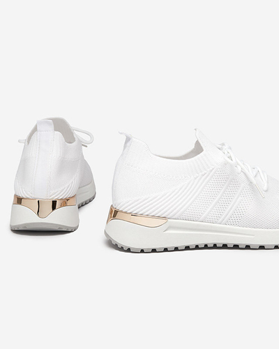 Chaussures de sport pour femmes en tissu blanc Ferroni - Chaussures