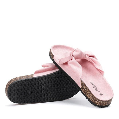 OUTLET Chaussons roses à nœud Montiana - Chaussures