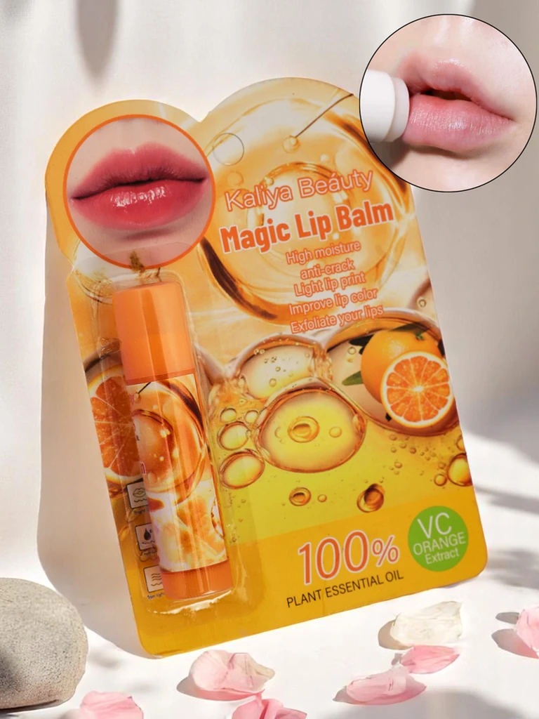 Baume à lèvres orange avec 100 % d'huile naturelle - hydrate et régénère