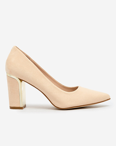 Royalfashion Beige Escarpins en cuir éco-daim pour femme Afrogosa