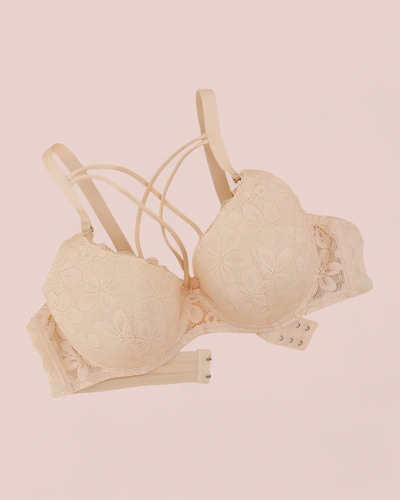 Soutien-gorge rembourré Royalfashion pour femmes avec dentelle