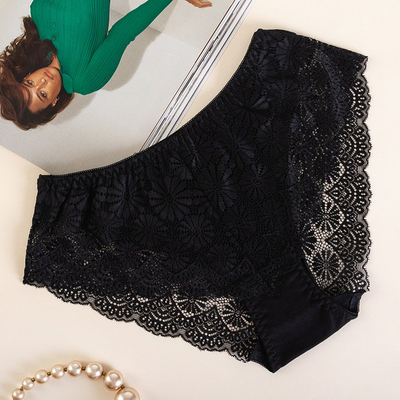 Culotte femme en dentelle noire PLUS TAILLE - Sous-vêtements