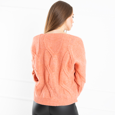 Pull corail pour femme - Vêtements