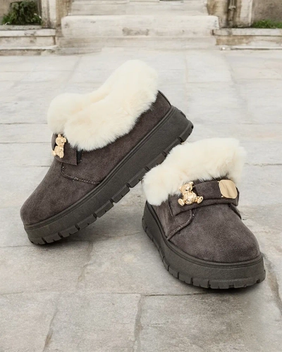 Royalfashion Bottes courtes pour femmes a'la bottes de neige Dobis