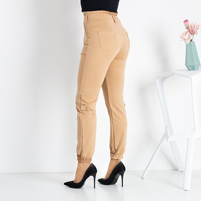 Pantalon cargo femme beige - Vêtements