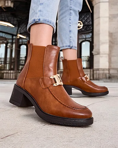 Bottines pour femmes Royalfashion avec des talons bas Ewios