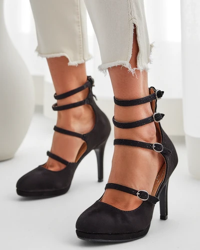 Royalfashion Talons Aiguille pour Femmes avec Sangles Celose