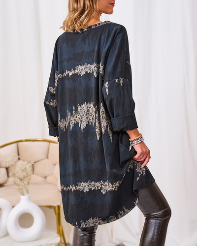 Royalfashion Robe à motifs pour femme en noir