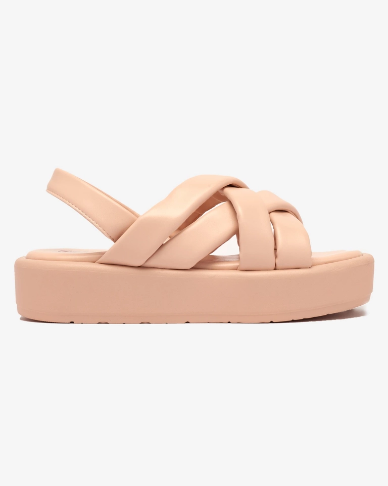 Royalfashion Powder Sandales à plateforme en éco-cuir pour femme Ivenika