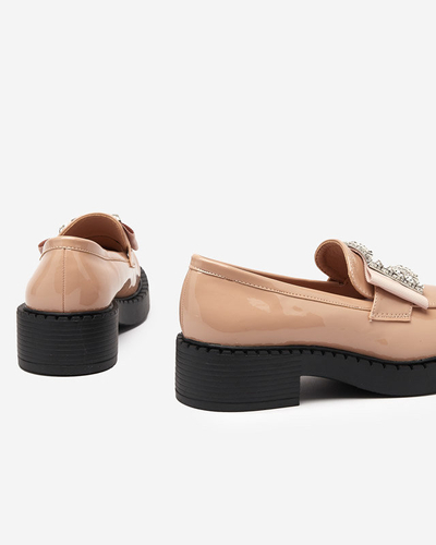 Chaussures laquées avec une boucle de couleur nude Fogim- Footwear