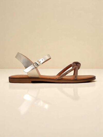 Royalfashion Sandales pour femmes avec zircons décoratifs Bella Shine