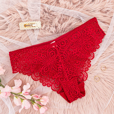 Culotte dentelle rouge femme - Sous-vêtements