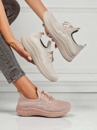 Aurelia Rosa - chaussures de sport pour femmes Royalfashion en tissu, roses, talon plat