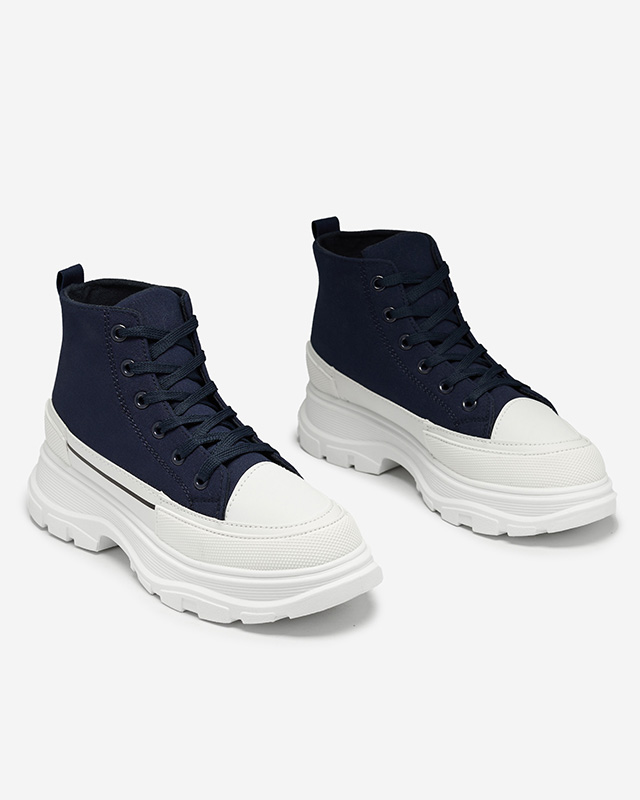 Chaussures de sport hautes pour femmes, bleu marine, de type Dolla- Footwear