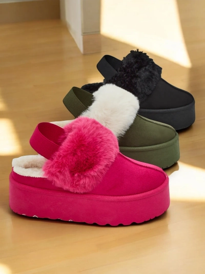 Royalfashion Bottines courtes de neige sans talon pour femmes Vromix