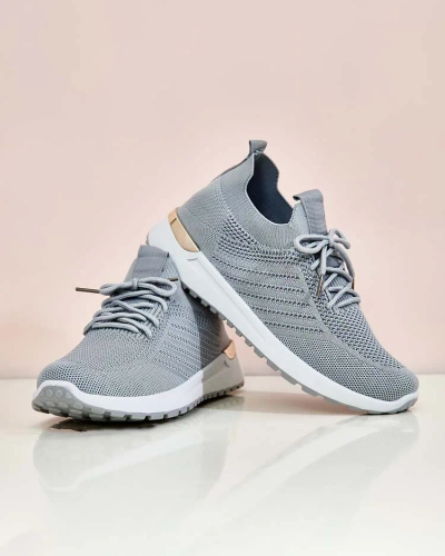 Royalfashion Chaussures de sport en tissu pour femmes Amgent