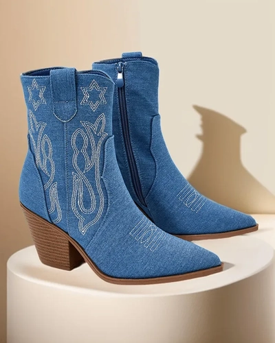 Royalfashion Femmes Kebilli Heeled Cowboy Boots