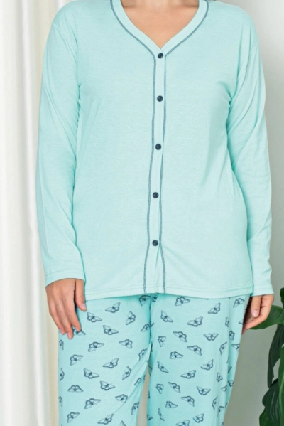 Pyjama 2 pièces pour femme en coton Royalfashion GRANDE TAILLE