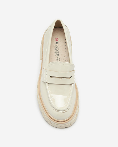 Mocassins laqués beige pour femme Mewira - Footwear