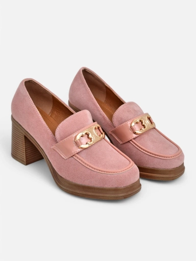 Royalfashion Mocassins pour femmes sur un talon bloc Qeroy