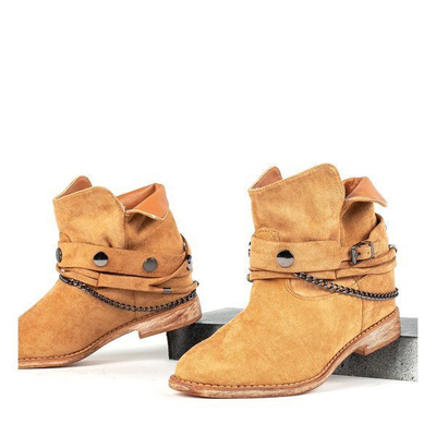 Bottes cowboy marron sur talon compensé indoor Salem - Footwear